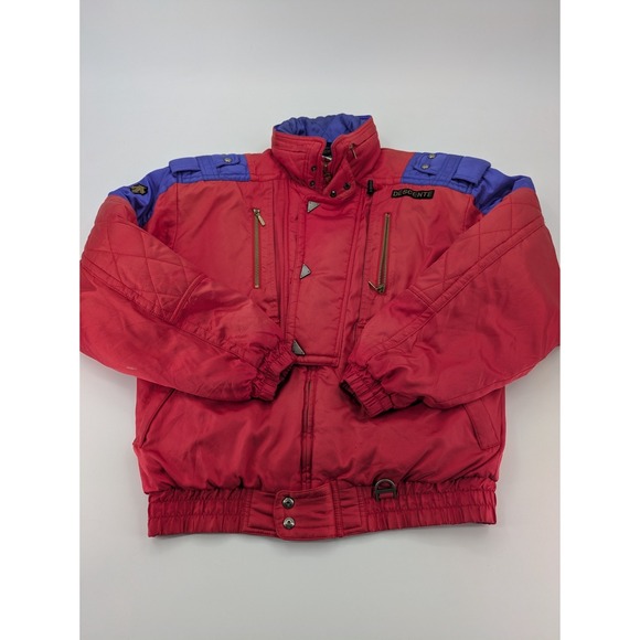 VTG Descente Mens Colorblock Red & Purpel Ski Jacket Large - Picture 1 of 16